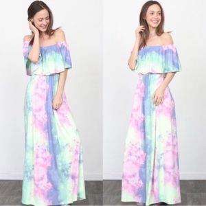Boutique tie dye maxi dress